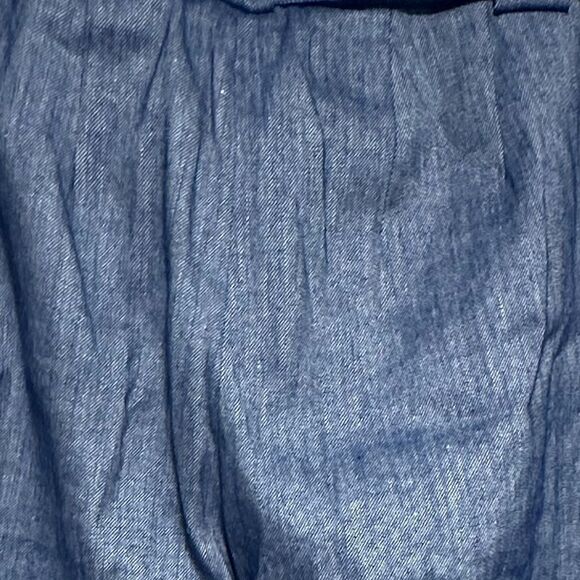 Express Blue Ankle High Rise Belted Linen Blend Pant NWT MSRP $79.98 - Picture 9 of 14